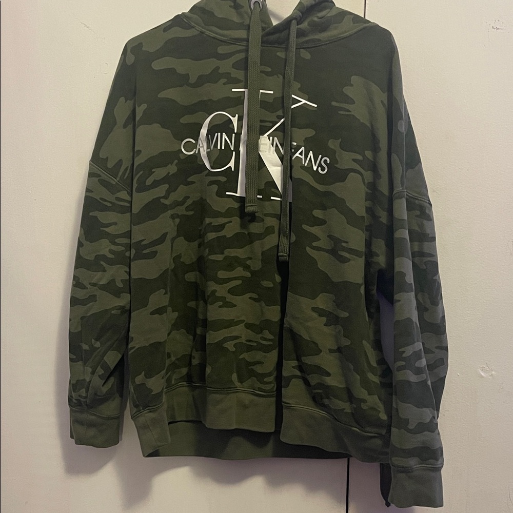 Calvin Klein Women’s Olive Camo Hoodie